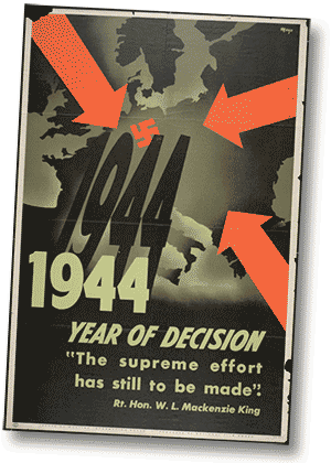 Canadian War Poster for 1944 - The Year of Decision