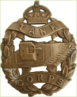 Original Tank Corps cap badge in use from 1917 to 1924.