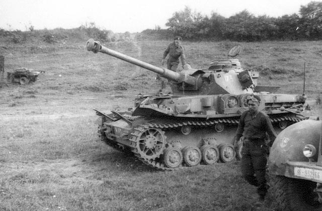 C Squadron of Sherbrooke Fusilier Regiment with a captured German Panzer